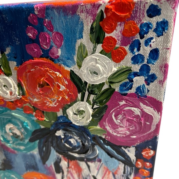 Original Artwork Abstract Blooms Impressionism 8 x 10” - Picture 10 of 15